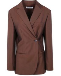 Rohe - Dual Tone Piqué Overlap Suit Jacket - Lyst