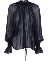 Ann Demeulemeester - "Celin" Balloon Top With Drawstrings - Lyst