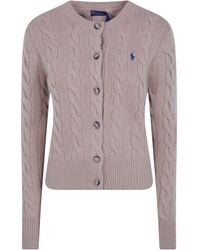 Polo Ralph Lauren - Cashmere Cardigan Camel - Lyst