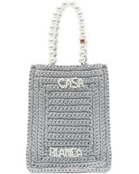 CASABLANCA - Mini Crochet Shopping Handbag - Lyst