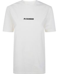 Jil Sander - Crewneck Short Sleeves Classic Logo Print T-Shirt - Lyst
