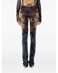 Jean Paul Gaultier - Mesh Trouser Printed "Médaillon" - Lyst