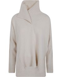 Pierantoniogaspari - High Neck Sweater "High Neck Sweater With Patches" - Lyst