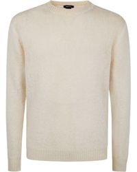 Avant Toi - "Hand Painted" Brushed Linen Round Neck Pullover - Lyst