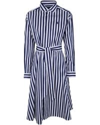 Polo Ralph Lauren - Long Sleeves Midi Day Dress - Lyst