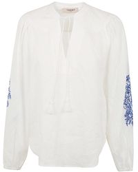 Twin Set - Embroidered Long Sleeve Shirt - Lyst