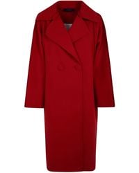 Maria Calderara - Coat Double Breasted "W906N.3 3 Ruby" - Lyst