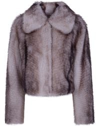 Twinset - Coat Eco Fur Bomber Coat - Lyst