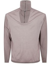 Emporio Armani - Half Zip Turtle Neck Sweater - Lyst