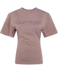 Courreges - T-Shirt Waisted "Logo Print" - Lyst