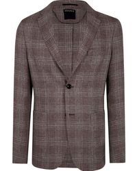 ZEGNA - Check-Pattern Blazer - Lyst