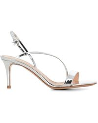 Gianvito Rossi - Metal Mid Heel Sandals - Lyst