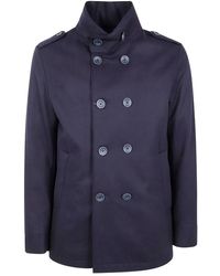 Herno - 'Military Short Peacoat' Coat - Lyst