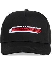 DSquared² - Logo-Embroidered Distressed Baseball Cap - Lyst