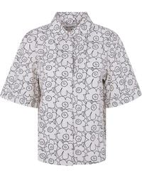 Marimekko - Standardi Piirto Unikko Shirt - Lyst