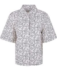 Marimekko - Standardi Piirto Unikko Shirt - Lyst