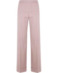 D.exterior - D. Exterior Changing Linen Straight Trousers - Lyst