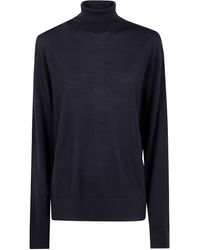 Laneus - Maglione Collo Alto Lavorato A Maglia Uomo - Lyst