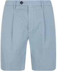Michael Coal - Cotton & Linen Bermuda Trousers - Lyst