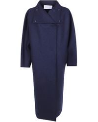 Harris Wharf London - Coat Funnel Neck Funnel Neck Oversized Coat - Lyst