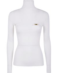 Elisabetta Franchi - Ribbed Knit With Pocket - Lyst