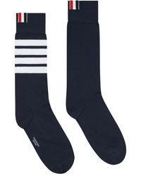 Thom Browne - Mid Calf Socks With 4 Bar - Lyst