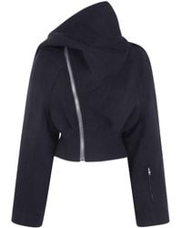 Rick Owens - Jacket Wool "Scarf Flight" - Lyst