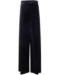 Max Mara - 'Bratto1234' Velvet Trousers - Lyst