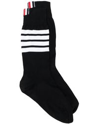 Thom Browne - Mid Calf Socks With 4 Bar - Lyst