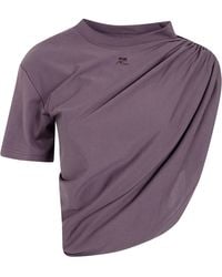 Courreges - Asymmetrical Twist T-Shirt - Lyst
