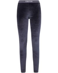 Tom Ford - Stretch Lustrous Velour Leggings - Lyst