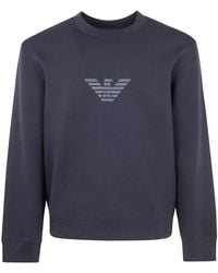 Emporio Armani - Logo Cotton Sweatshirt - Lyst