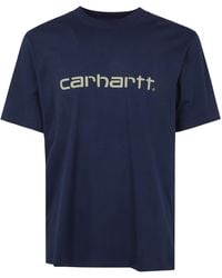 Carhartt - Short Sleeves "Script" Organic Cotton T-Shirt - Lyst