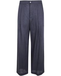 Y-81 - Wide Trousers With Pleats - Lyst