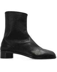 Maison Margiela - Leather Heeled Ankle Boots With "Tabi" Cut-Out - Lyst