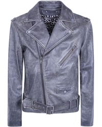 Golden Goose - Jacket Distressed Bull Leather "Golden M's Chiodo" - Lyst