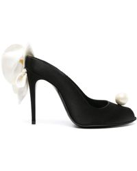 Magda Butrym - Peep Toe Mules In Satin Shoes - Lyst