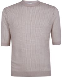 Ballantyne - "Riso" Stitch Round Neck Sweater - Lyst