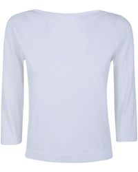 Nuur - Boat Neck 3/4 Sleeves Sweater - Lyst