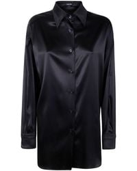 Tom Ford - Stretch Silk Satin Relaxed Fit Shirt - Lyst