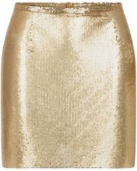 Rabanne - Jupe Mini Mesh Printed Recto Verso By - Lyst