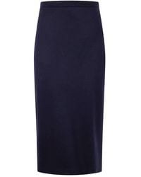 Harris Wharf London - Midi Skirt Superfine Merino - Lyst