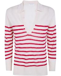 Majestic - Oversized Linen 100 Stripes Polo Shirt - Lyst