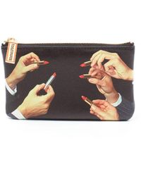 Seletti - "Toiletpaper" Printed Pouch Cm 15.5 X 9.5 Lipstick - Lyst