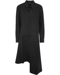 Y-3 - Long Sleeves Polo Neck Midi Dress Clothing - Lyst
