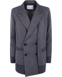 Sacai - Cardigan Double Face Herringbone "Double Face Herringbone X Wool - Lyst