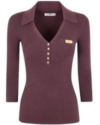 Elisabetta Franchi - V-Necked Sweater - Lyst