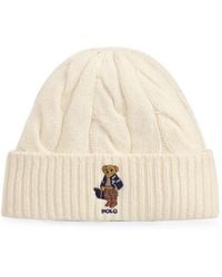 Polo Ralph Lauren - Polo Bear Cable-Knit Beanie Hat - Lyst