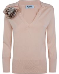 Blugirl Blumarine - Polo Shirt Floral Detail Peony" - Lyst