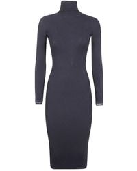 Elisabetta Franchi - Long Sleeve Dress With Belt - Lyst